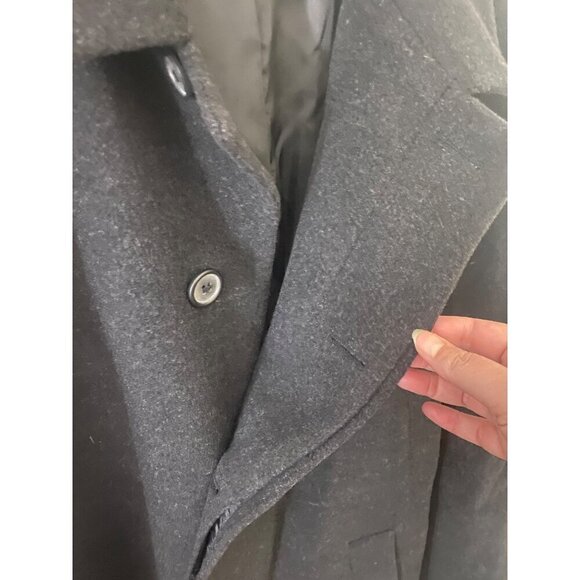 Lauren Ralph Lauren Men's Grey Wool Classic Over Coat - 48 L - Picture 2 of 12